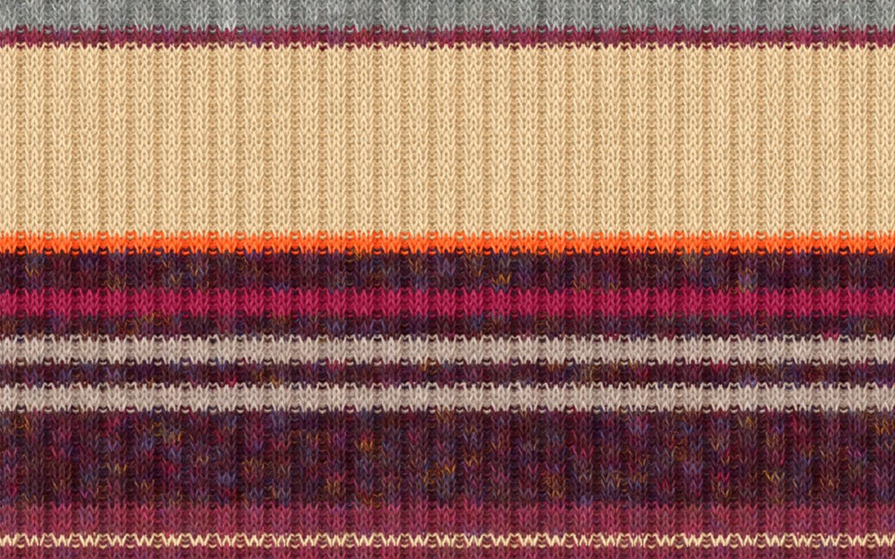 Virtual sample of circular knitting